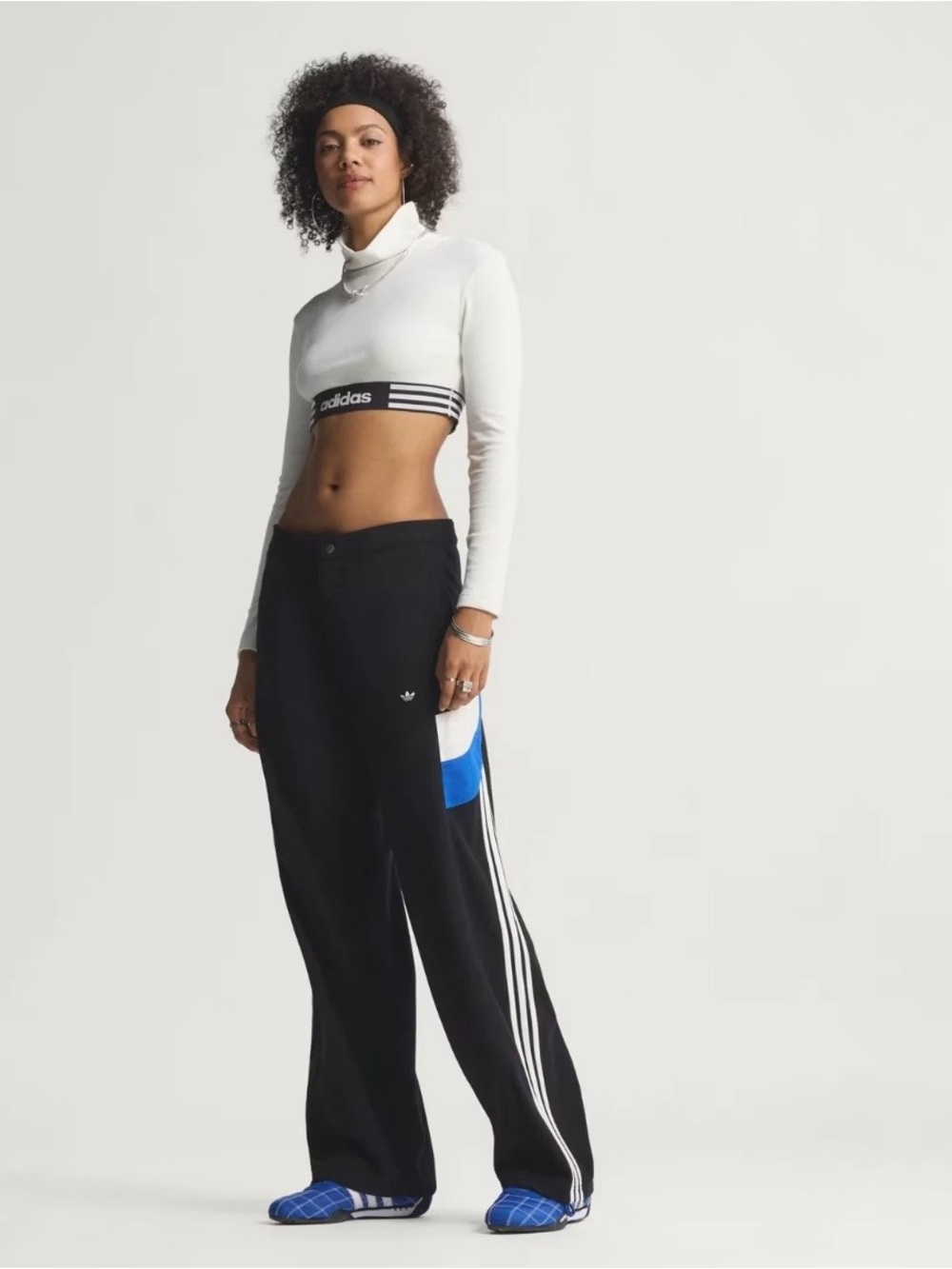 Adidas Women’s Blocking Track Pants Loose Fit sz 0 NEW Blue/Black